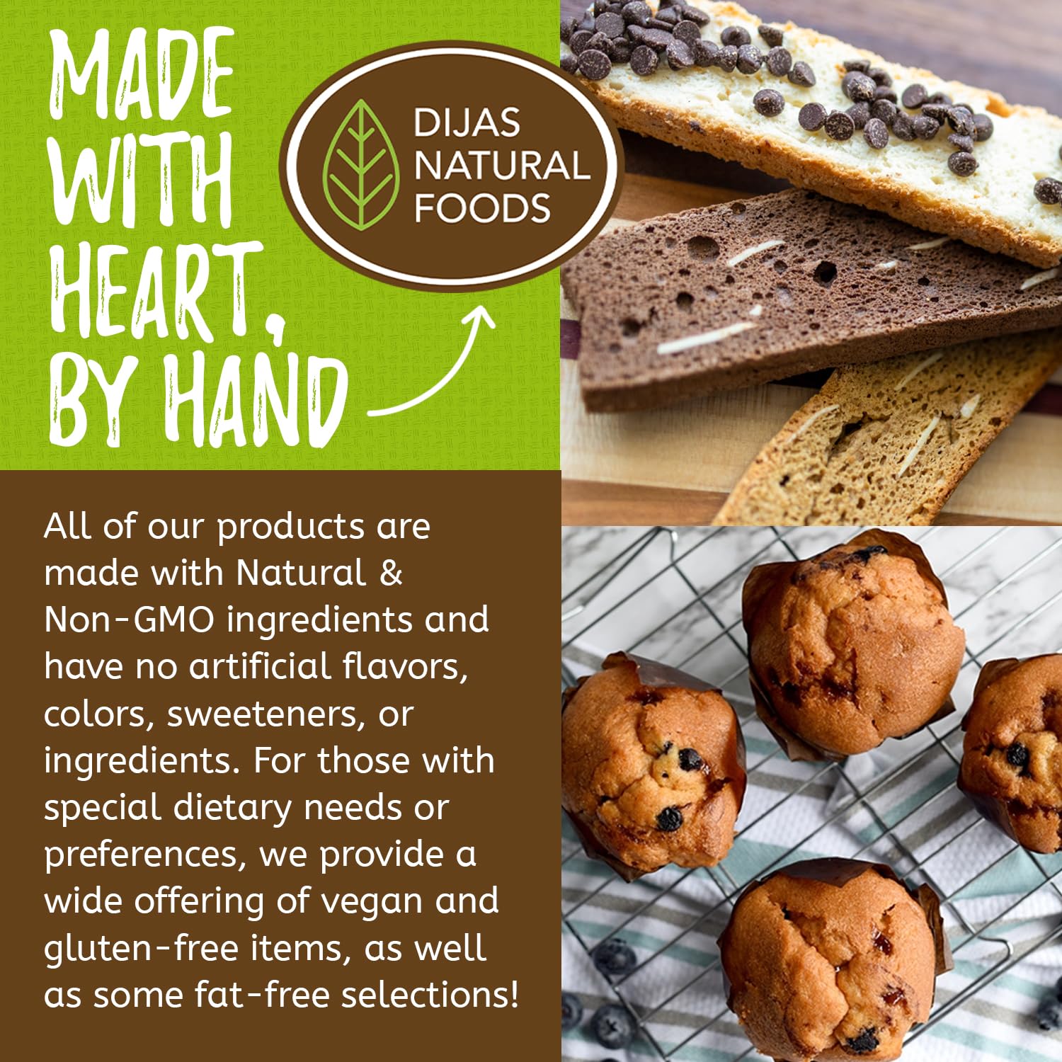 Dijas pistachio biscotti ingredients highlight all-natural recipe