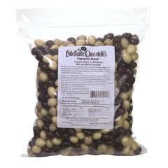 Dilettante Espresso Blend beans, chocolate-coated, ready for snacking and gifting