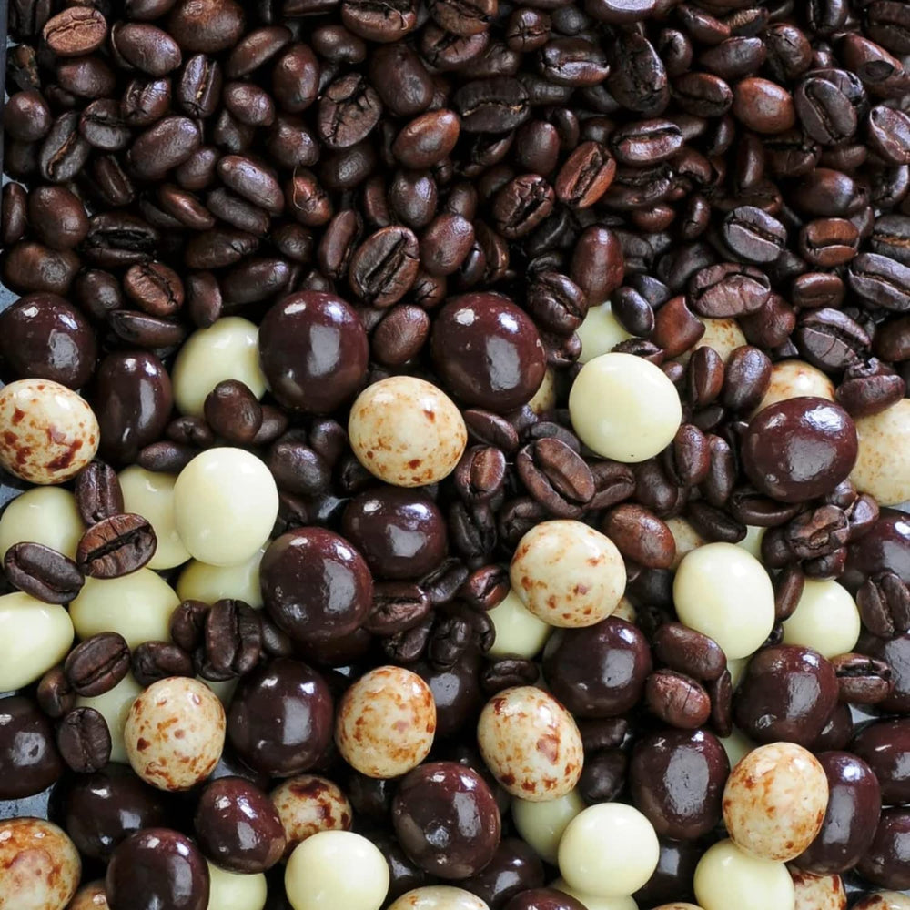 Dilettante Espresso Blend milk chocolate-coated bites with creamy sweetness