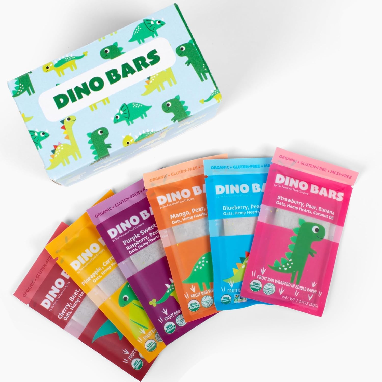 Dino Bars fruit bar kids pack: tasty, mess-free snack for lunchboxes.
