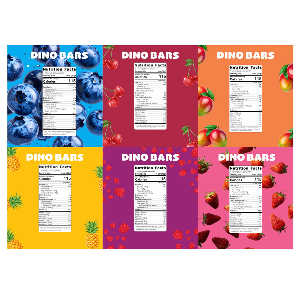 Dino Bars organic non-GMO ingredients: clean nutrition for curious eaters.
