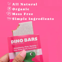 Dino Bars simple ingredients: no artificial flavors or refined sugar.