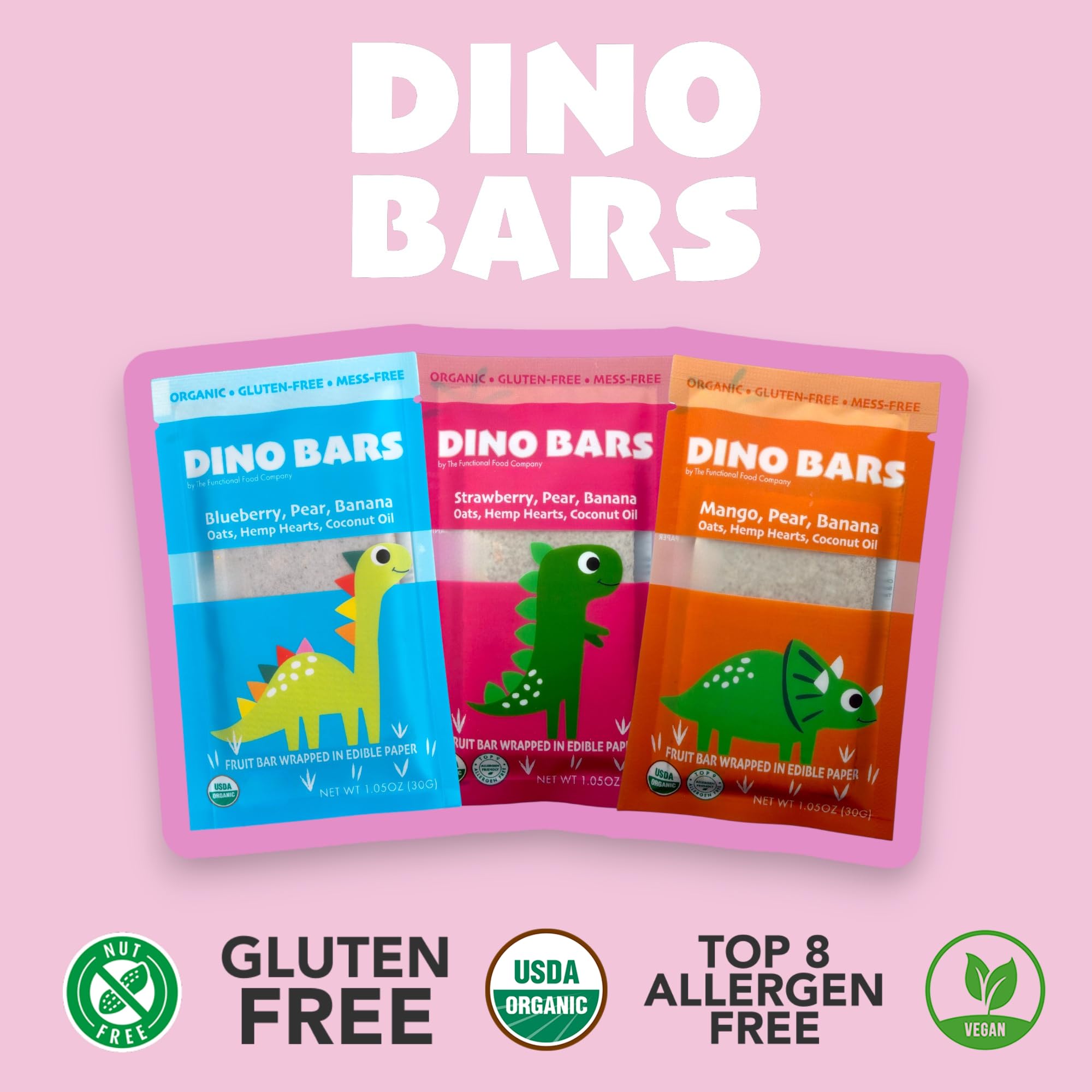 DINO BARS mango bars 18-pack tropical flavor for lunchboxes
