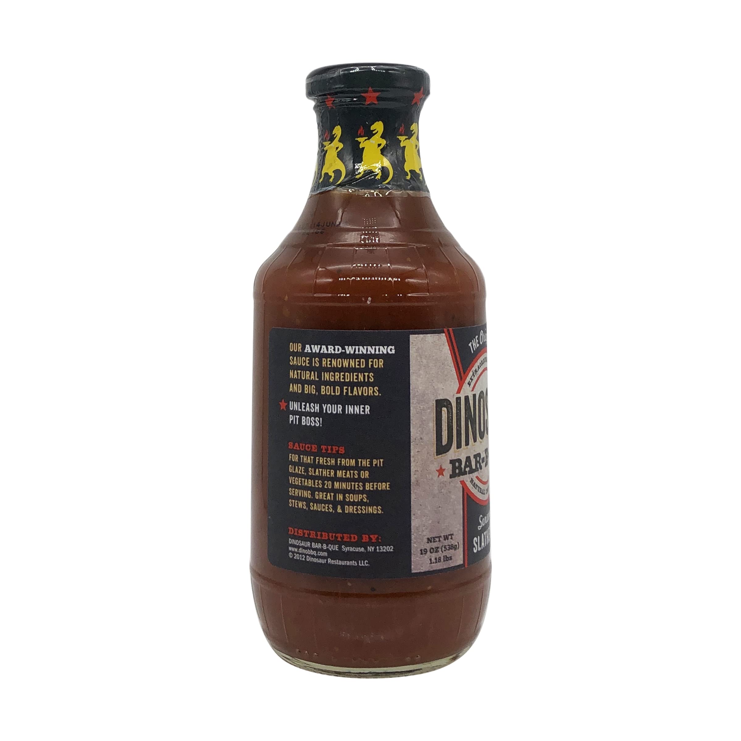 Dinosaur Sensuous Slathering BBQ Sauce dipping tray ready for appetizers