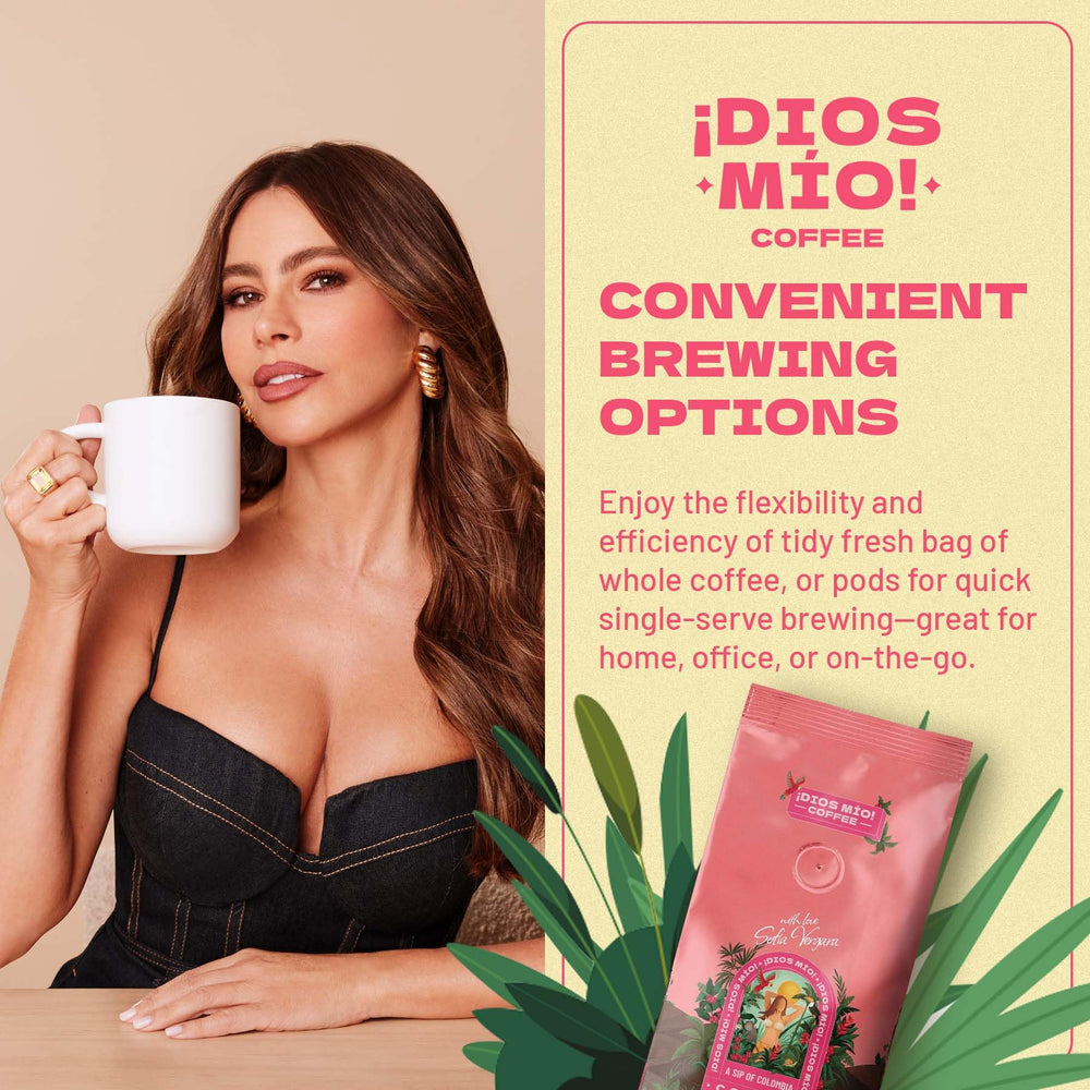 Dios Mio Sofia Vergara collection tag signals collaboration with a celebrated actress.