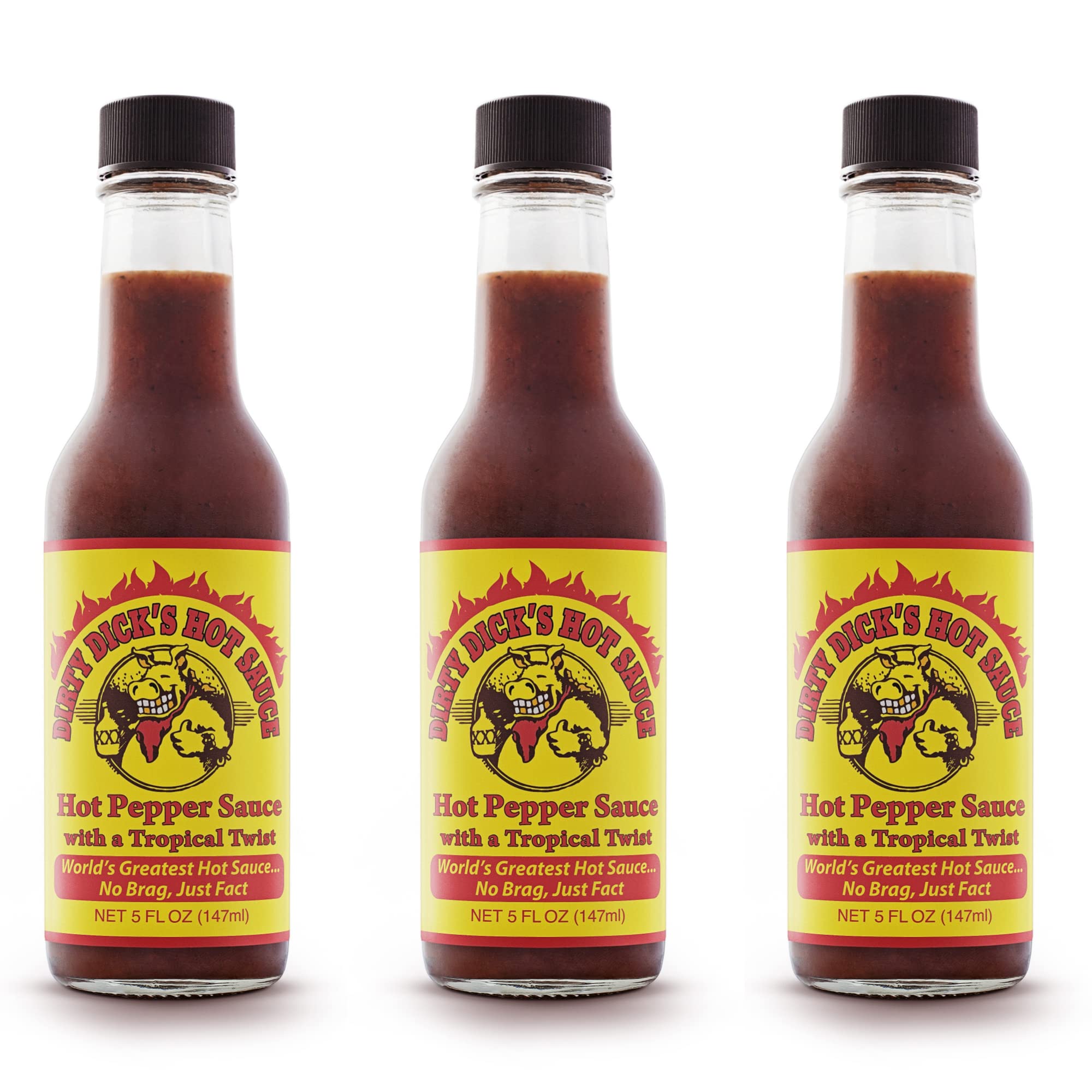 Dirty Dicks Original Hot Sauce bottle front showing bold branding and flavor potential