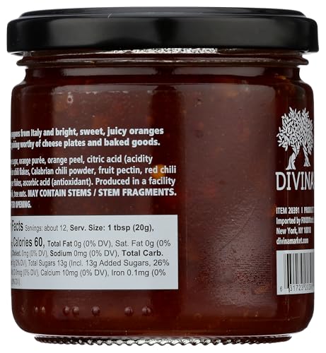 Divina Calabrian Chili Orange Spread ingredients close-up, highlighting Greek components