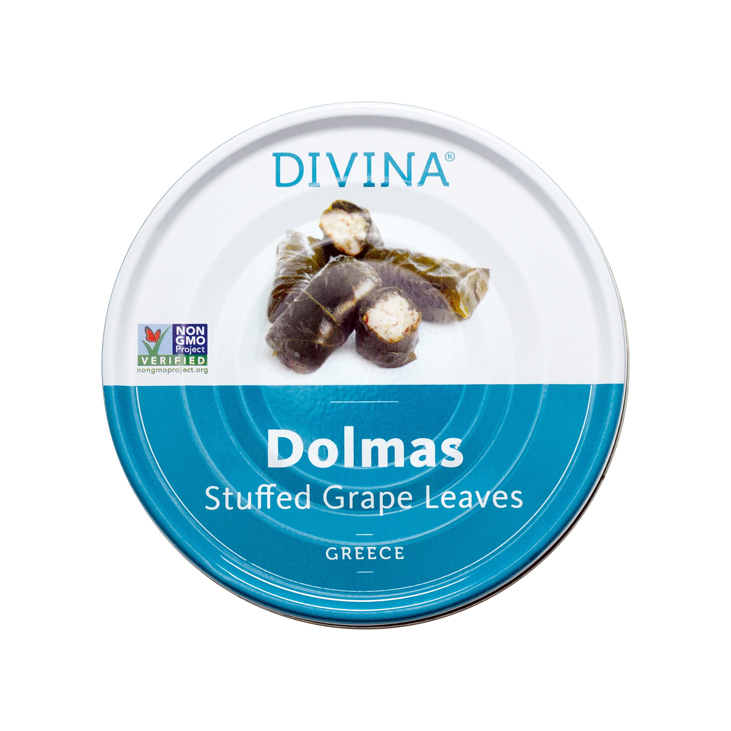 Divina Dolmas in a jar for quick, flavorful appetizers.