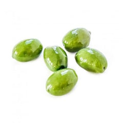 Divina Frescatrano olives poured from a jar for easy appetizers.