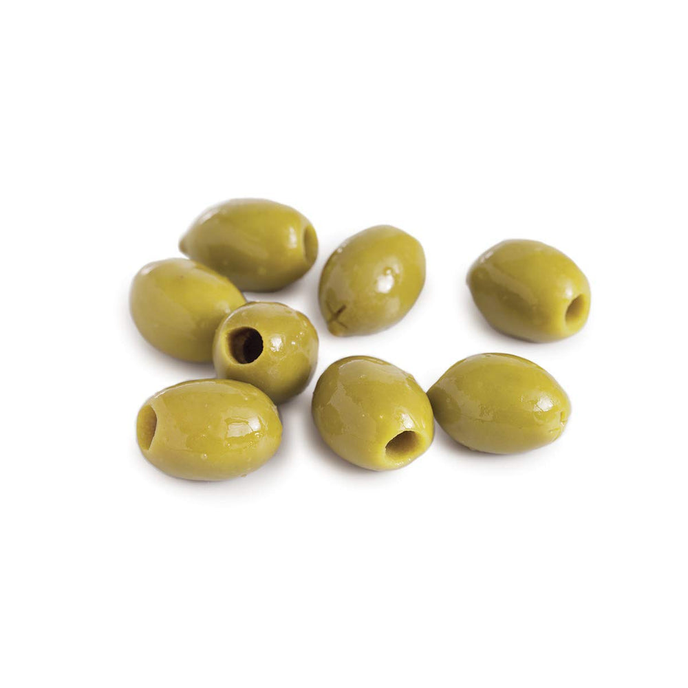 Divina green olives tossed into a Mediterranean salad for color.