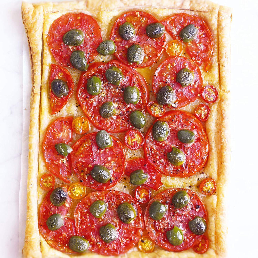 Divina olives on a brunch platter with cheese and veggies.
