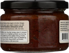 Divina Organic Kalamata Olive Spread jar side view showing smooth texture.