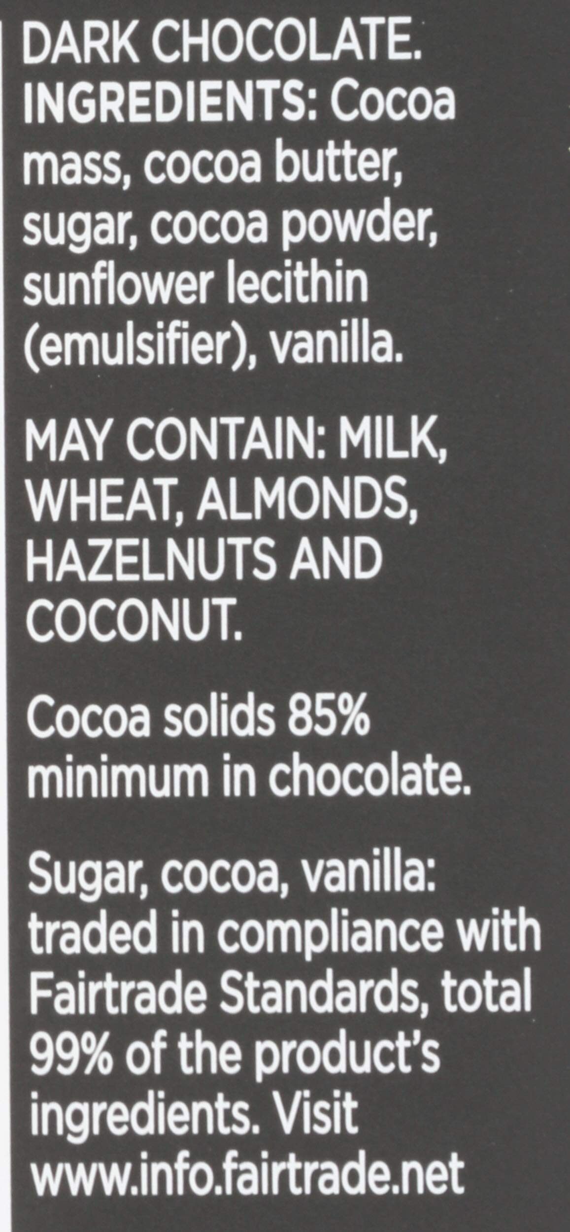 Divine Chocolate 85 percent dark bar foil wrap signals artisanal quality and freshness.