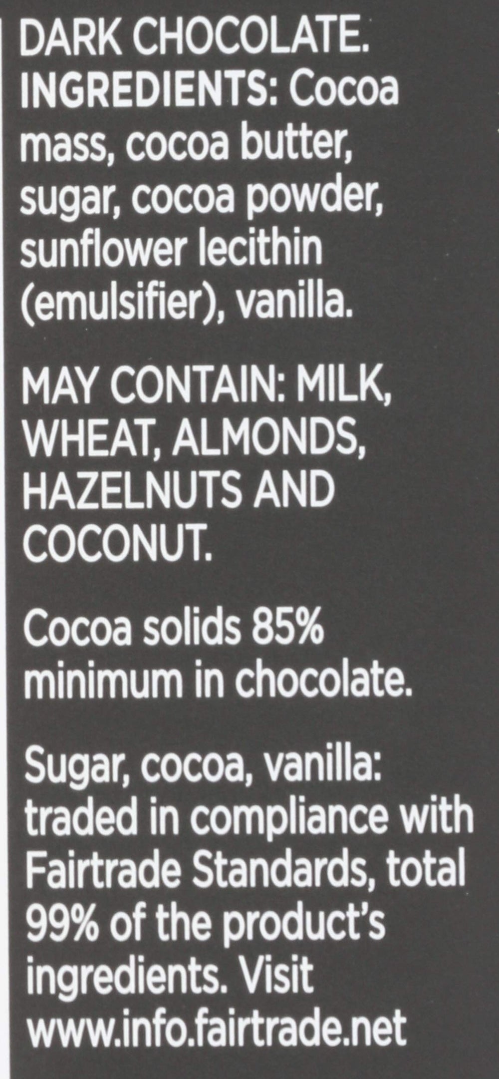 Divine Chocolate 85 percent dark bar foil wrap signals artisanal quality and freshness.