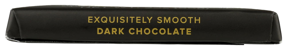 Divine Chocolate 85 percent dark bar texture closeup emphasizing depth of flavor.