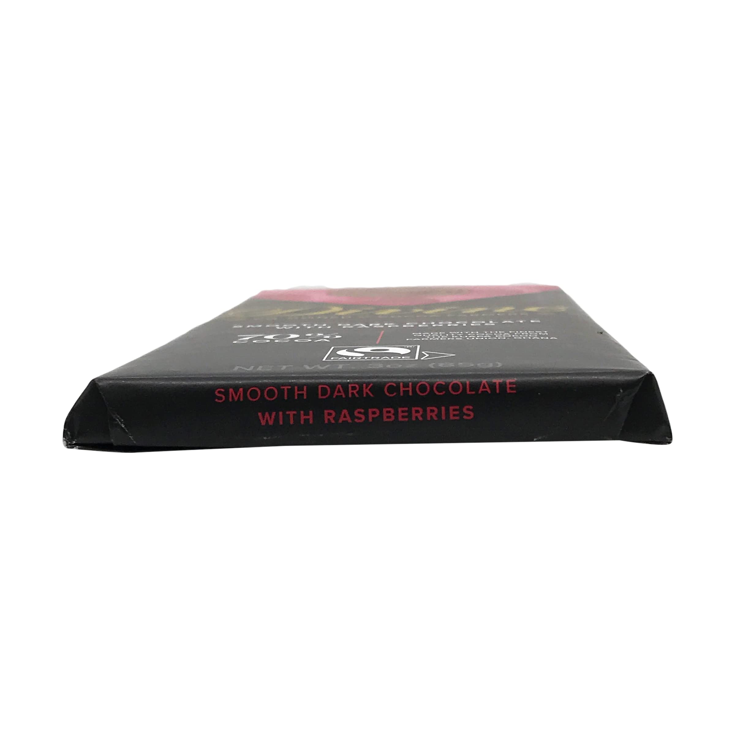 Divine Chocolate 70% cacao bar balanced bitterness and fruity raspberry notes