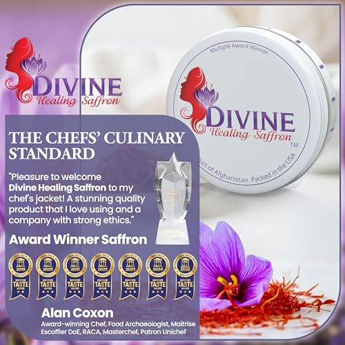 Divine Healing Saffron Threads saffranal aroma and crocin color signaling quality.