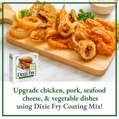 Dixie Fry chicken with coating developing a crisp, golden crust