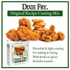 Dixie Fry coating applied to chicken for even coverage before frying