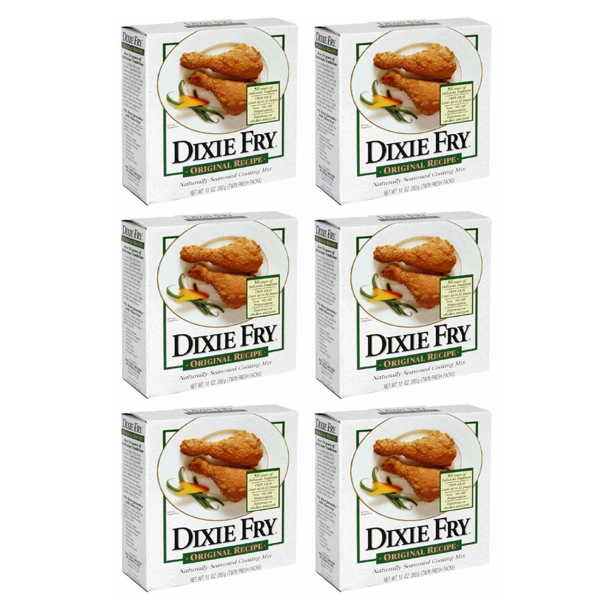 Dixie Fry Original Recipe Coating Mix packaging displayed for convenient home use