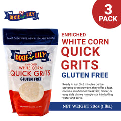 Dixie Lily grits cooking bowl showing creamy texture in minutes