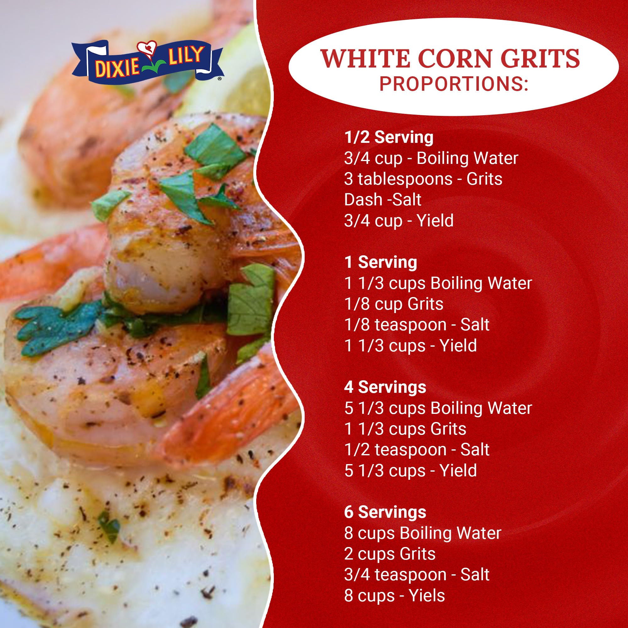 Dixie Lily shrimp and grits dish showcasing savory pairing idea