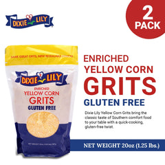Dixie Lily Yellow Corn Grits served with cheese topping for a savory meal