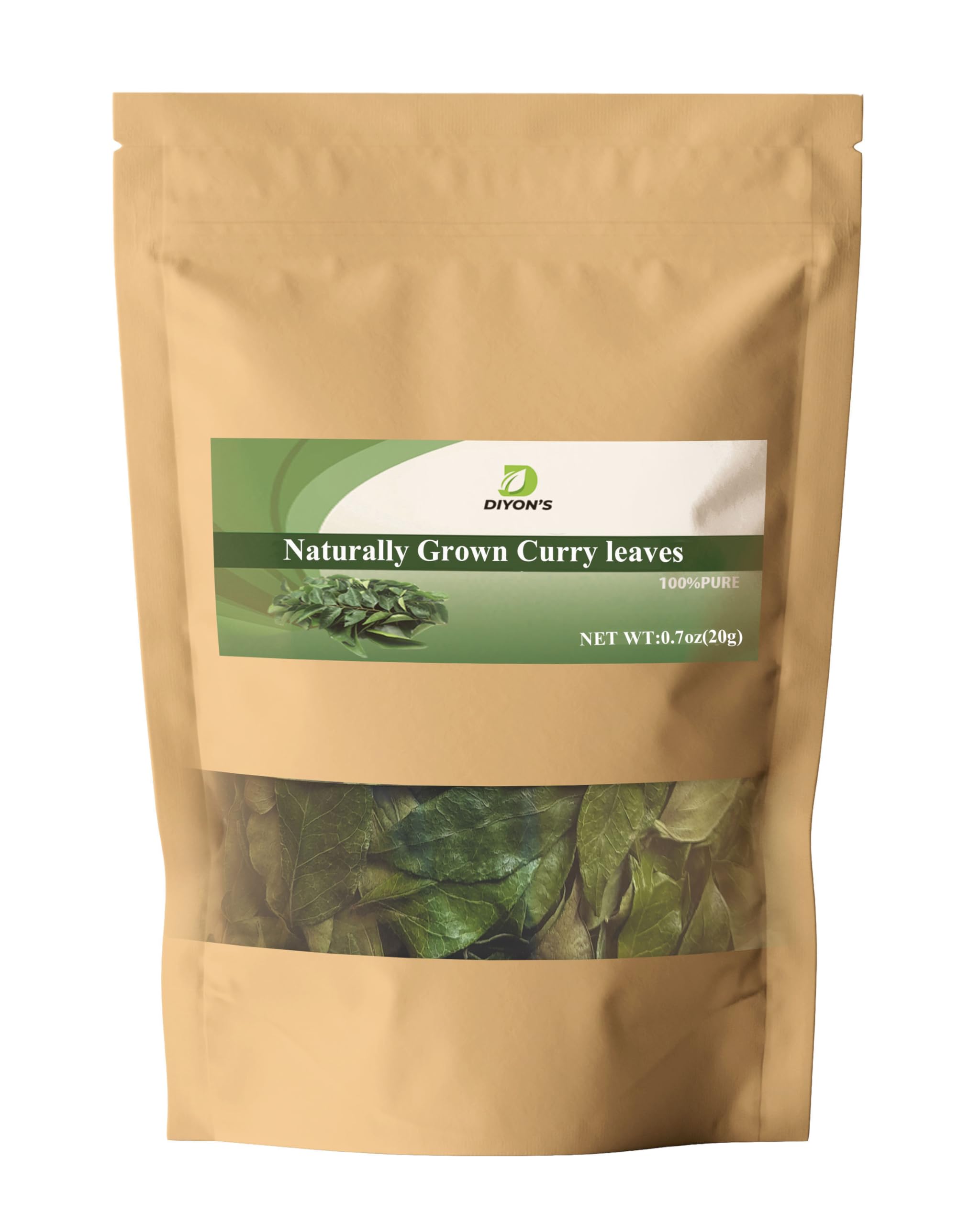 Diyon's curry leaves air-dried close-up highlighting vibrant texture and natural color