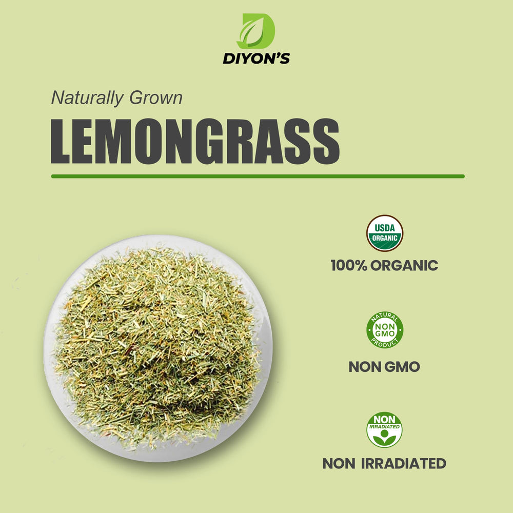 Close-up of Diyon's lemongrass leaves shows bright citrus aroma