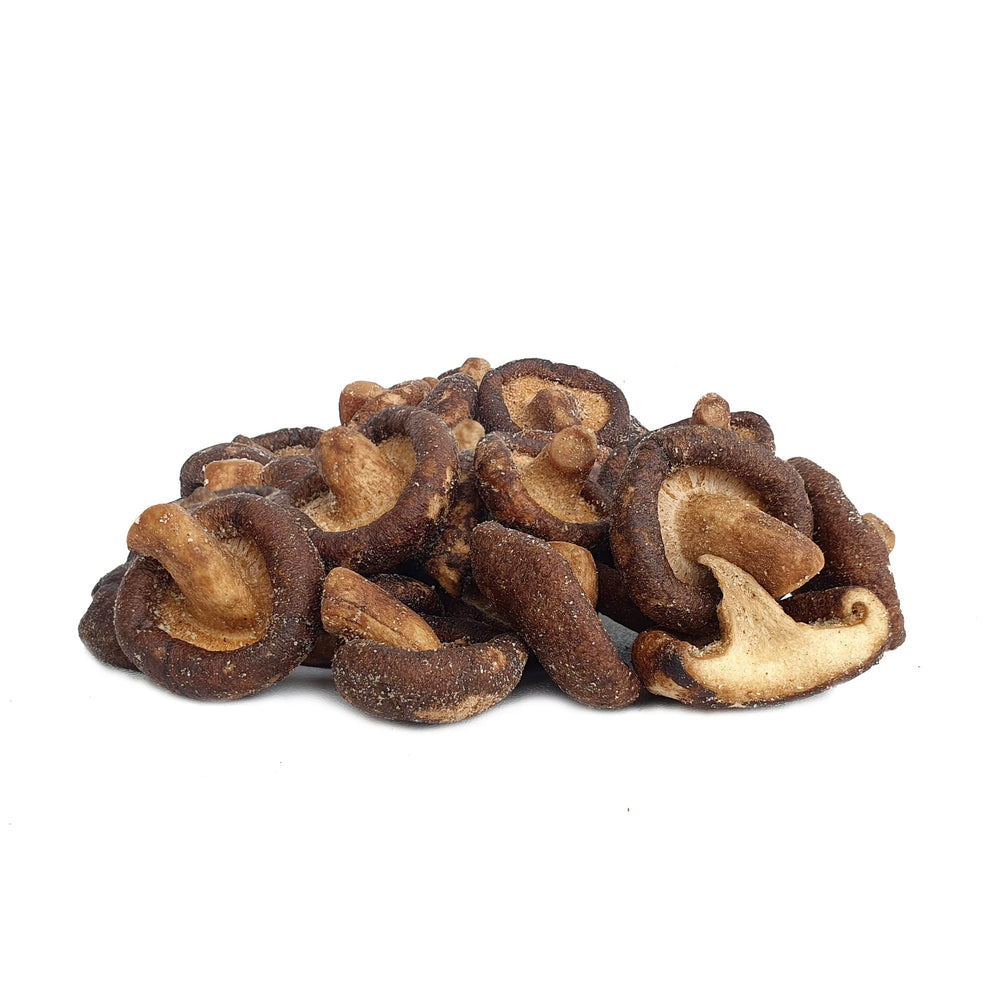 DJ&A Shiitake Crisps 2.3-ounce portion shot for convenient on-the-go bite