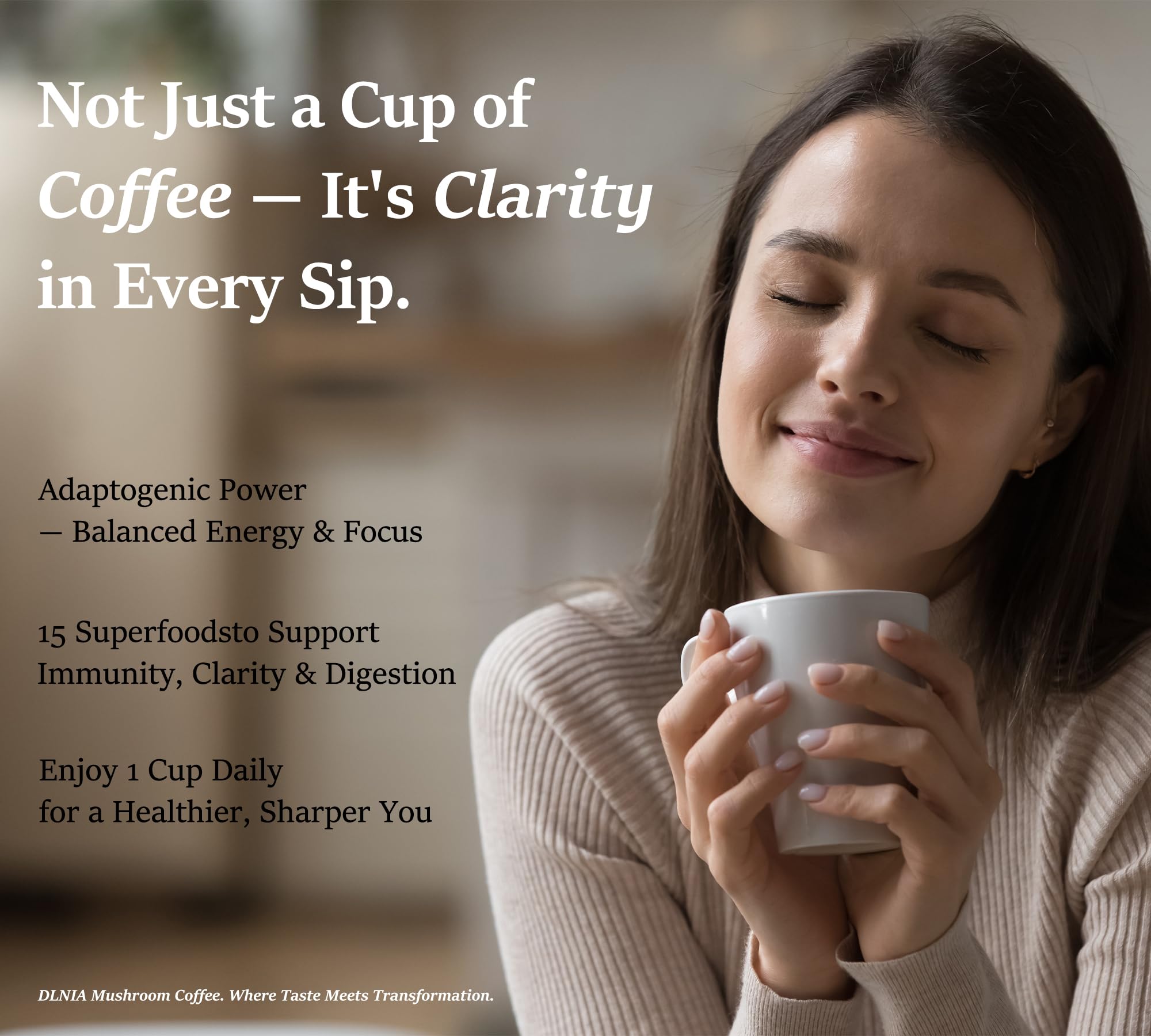 DLNIA coconut milk and MCT oil froth for a rich mouthfeel.