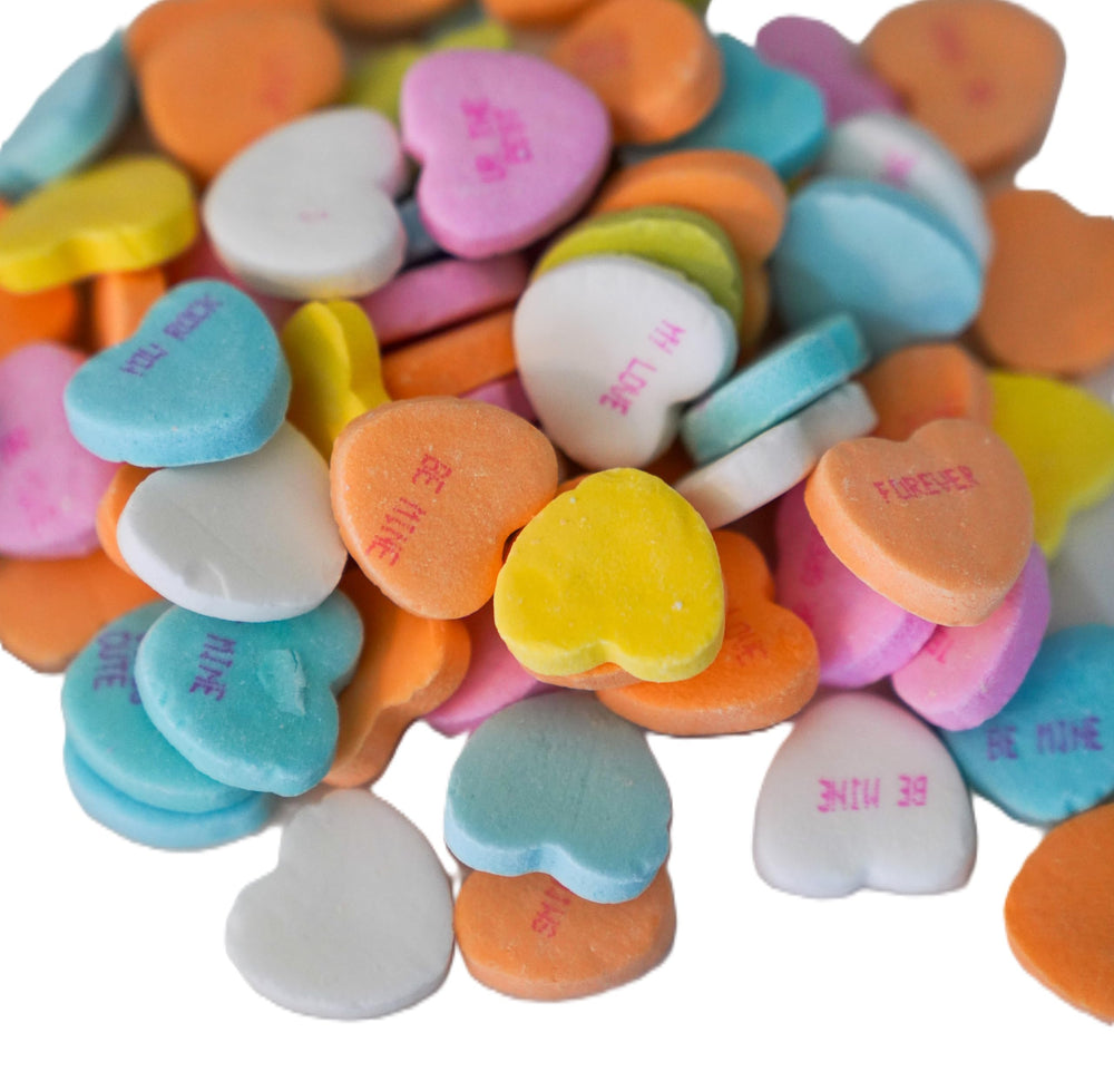 DM Sweets crunchy heart candies 20oz ideal for snack jars and candy dishes