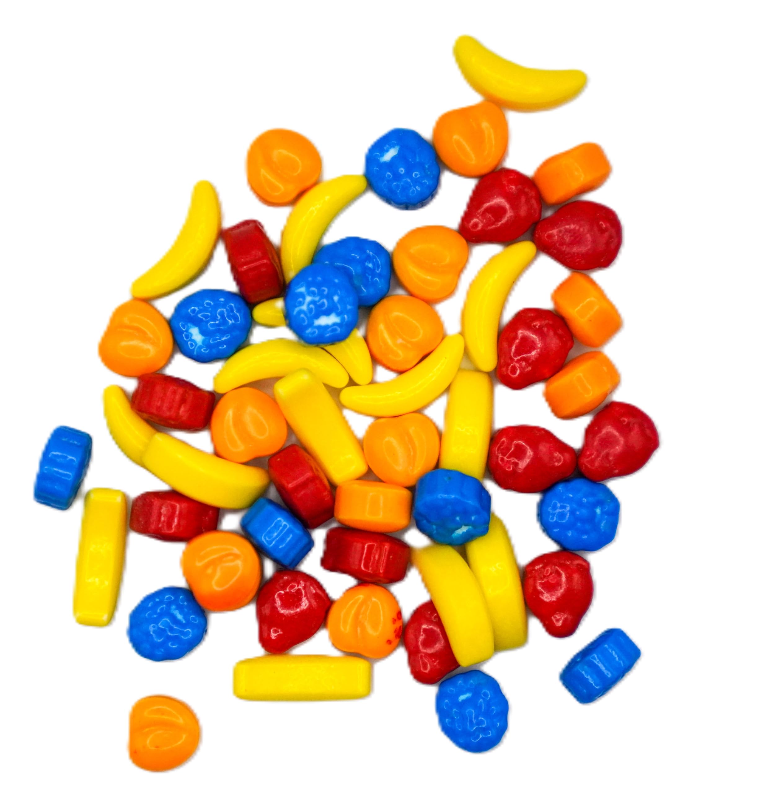 DM Sweets peach fruit-shaped candy close-up, adds color variety for customers