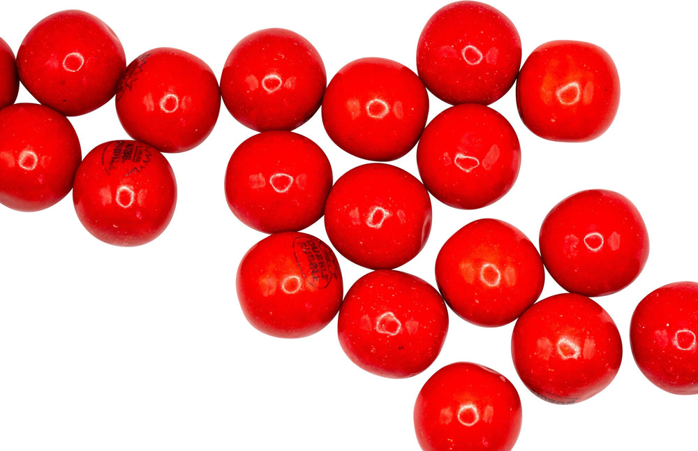 DM Sweets hot-spicy cinnamon gumballs, in a jar with glossy shells