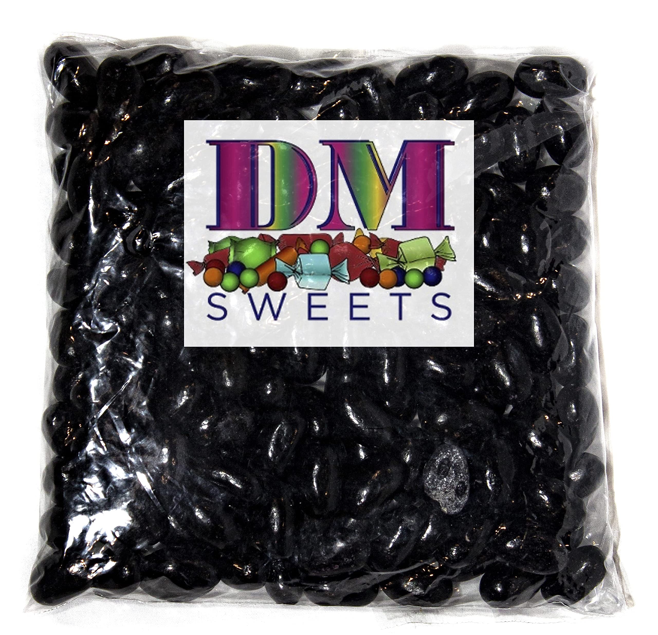 DM Sweets jumbo licorice jelly beans packaging, perfect for stocking up for gatherings.