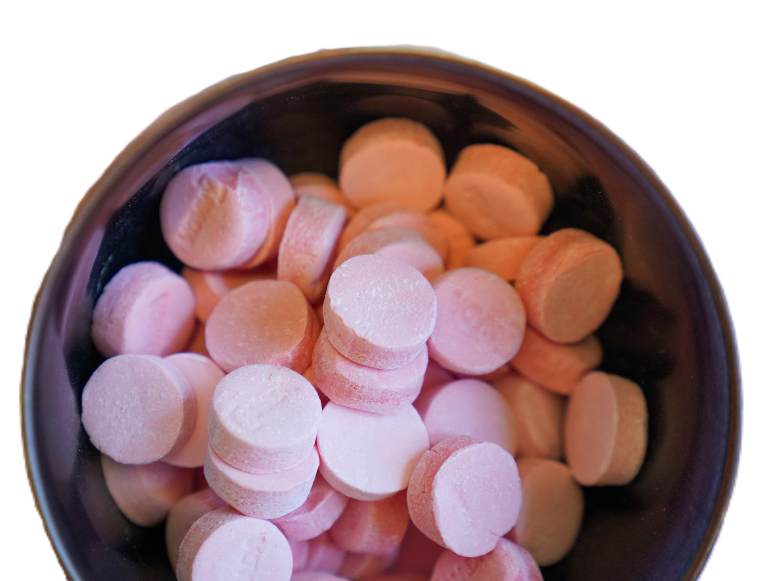 1 lb bag of DM Sweets Pink Wintergreen Lozenge Mint for snacking.