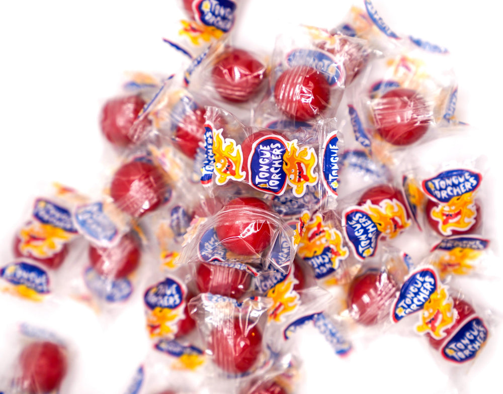 DM Sweets Tongue Torchers packaging detail for bulk display and restock