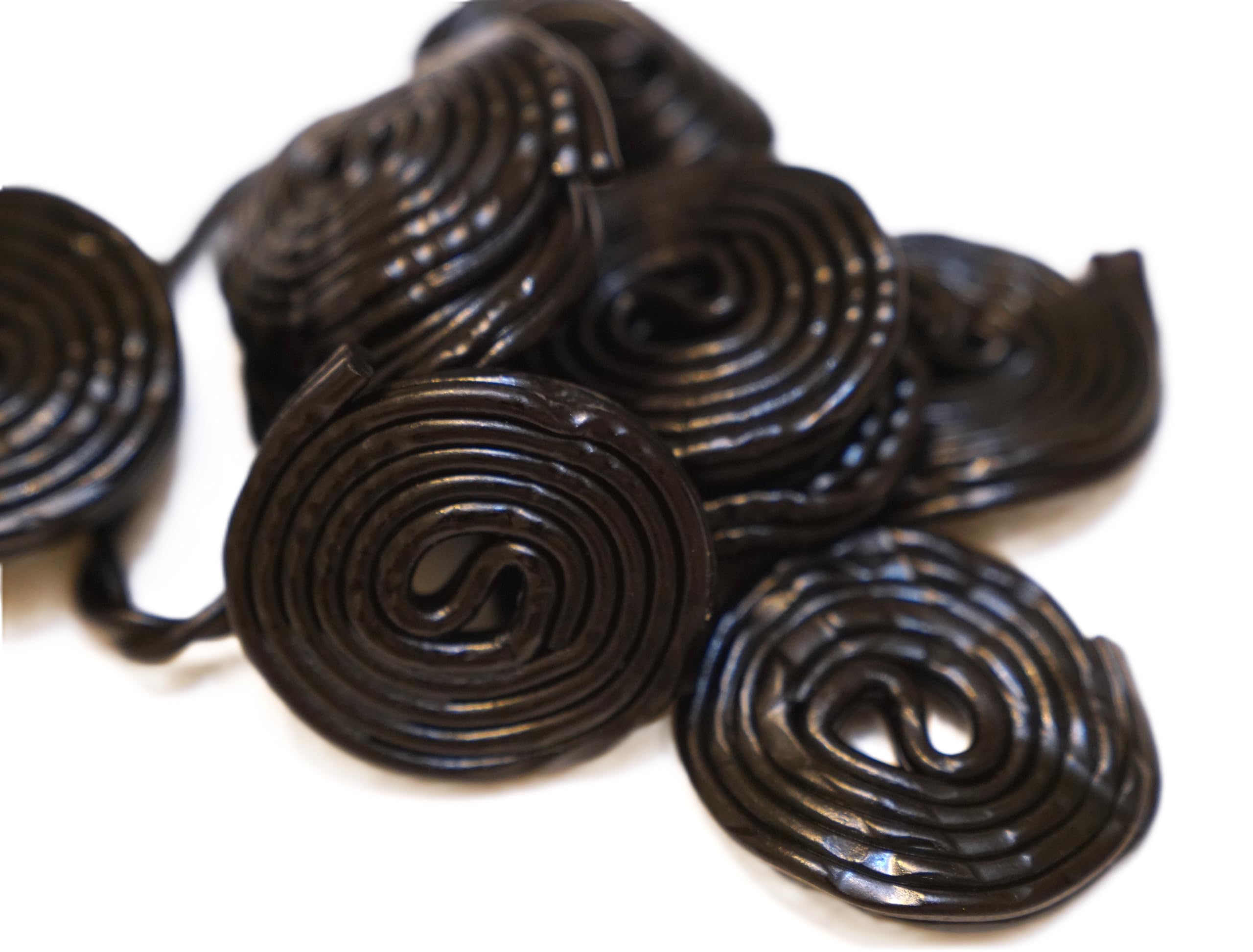 DM Sweets Black Licorice Wheels bag shows bulk candy ready for sharing