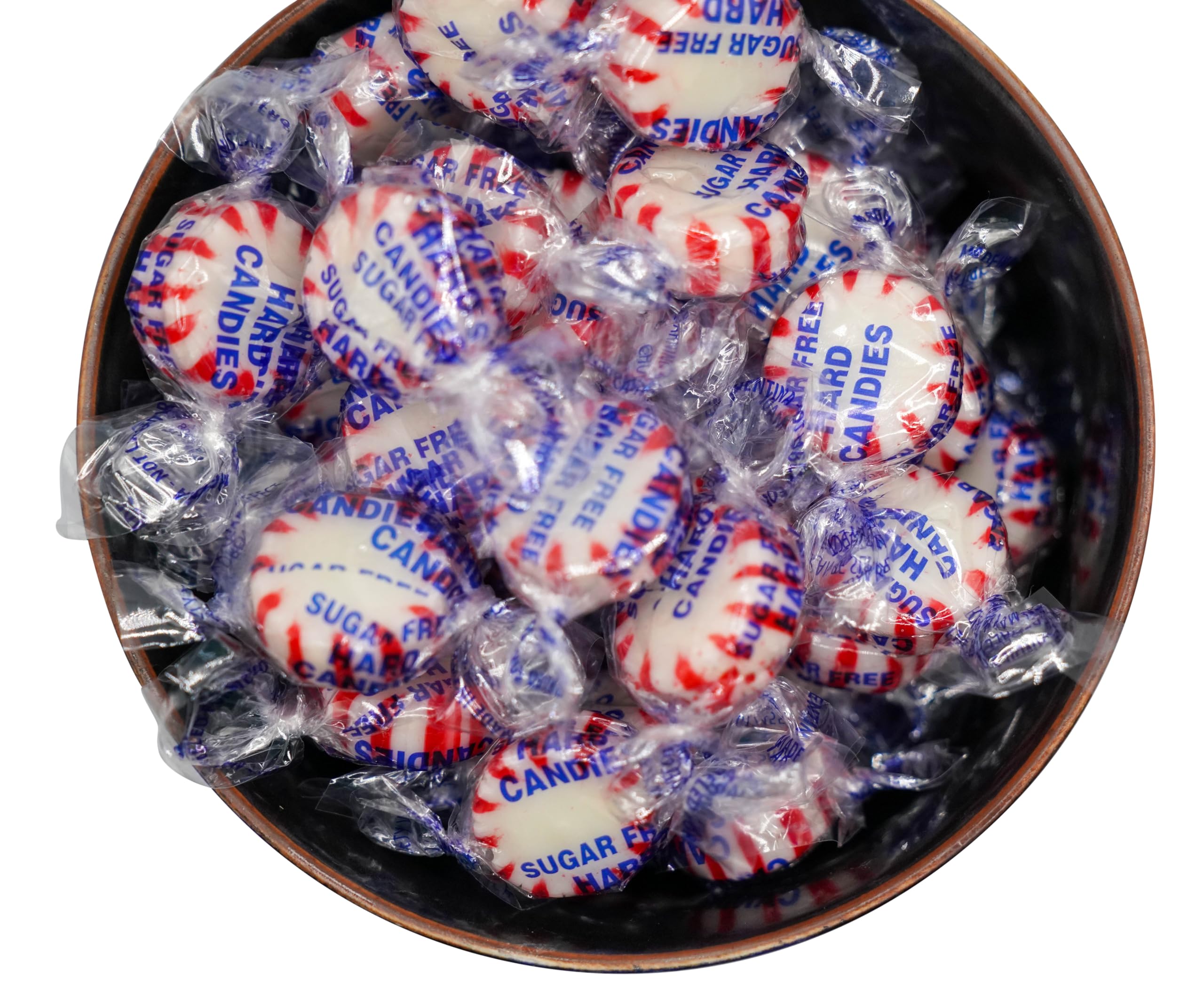 DM Sweets Sugar Free Peppermint Starlights individually wrapped for convenient gifts or sharing.