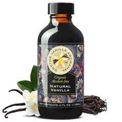 DOCTOR VANILLA ARTISANAL organic vanilla bottle enhances premium dessert flavor.