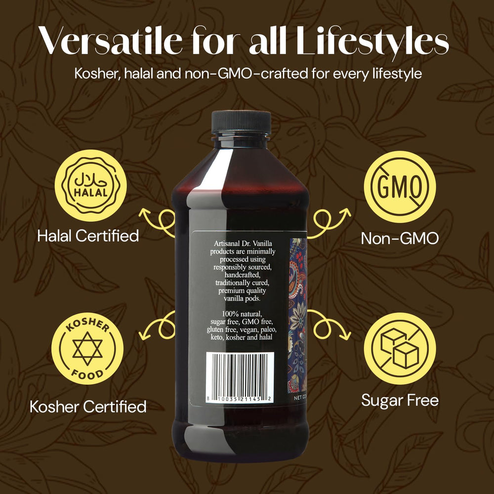 Doctor Vanilla Artisan vanilla label view signals Madagascar origin and quality