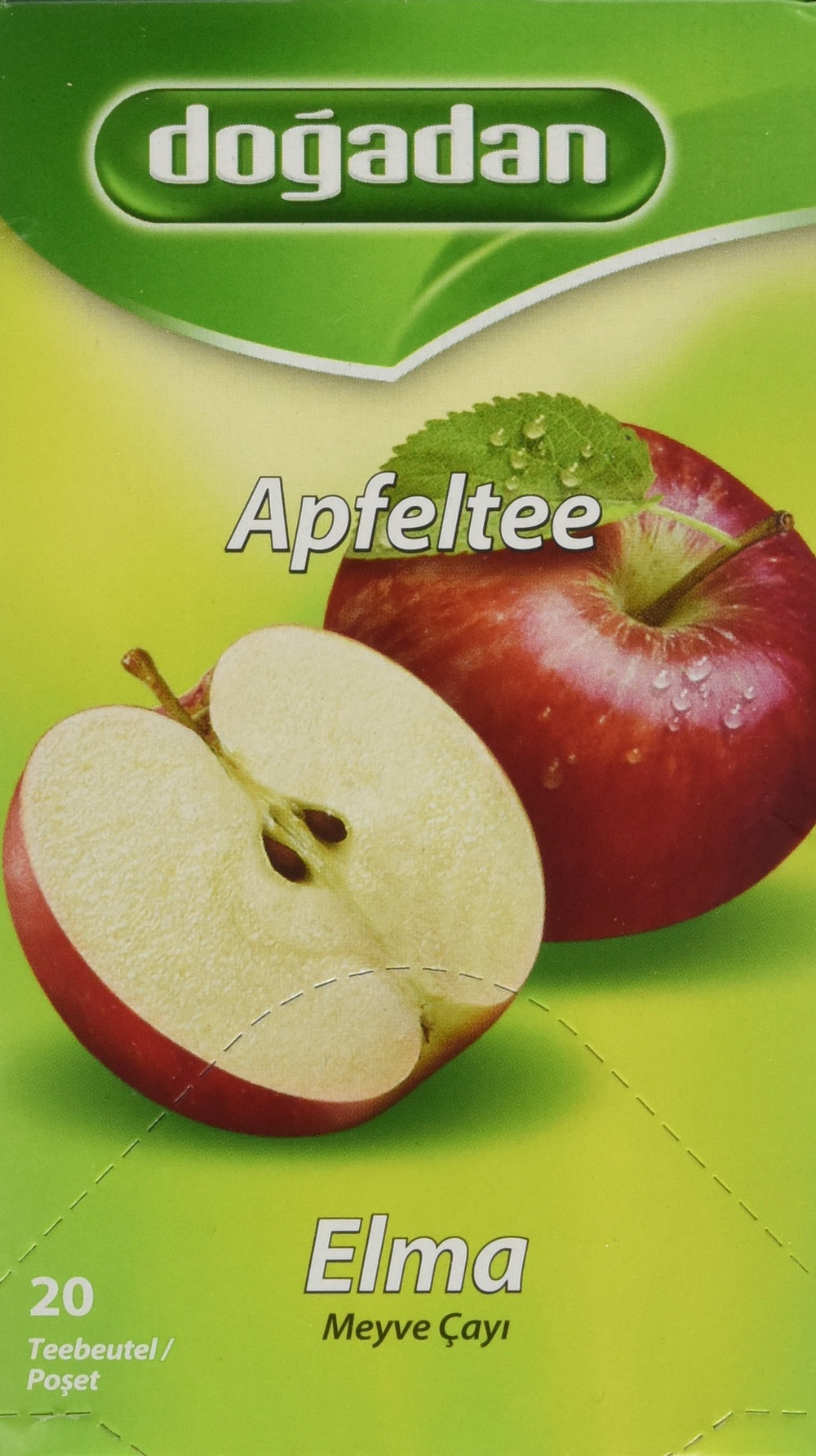 Dogadan Apple Fruit Tea served in a glass, ideal for refreshing iced tea.