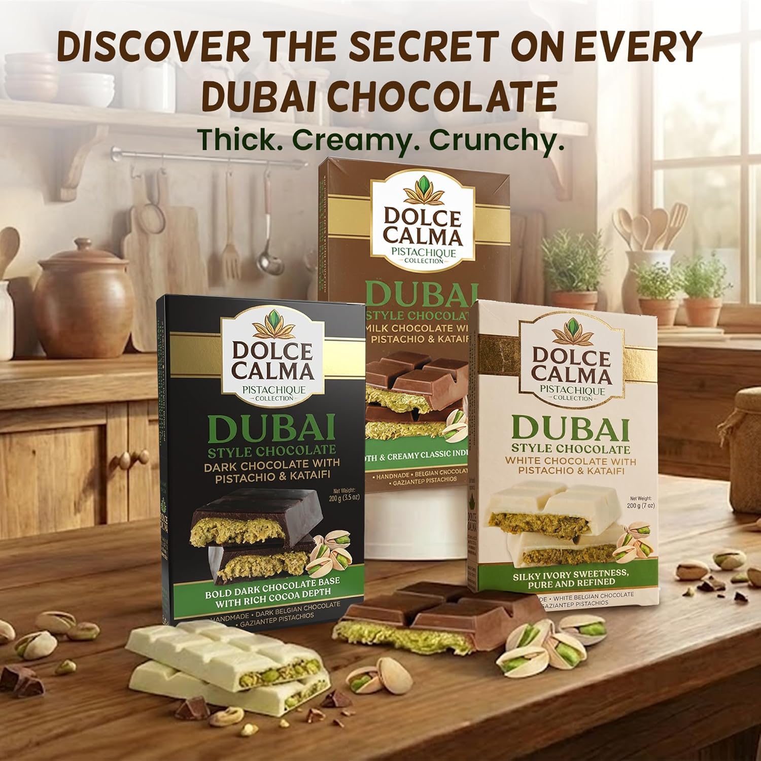 Dolce Calma pistachio and kataifi crunch complements coffee breaks