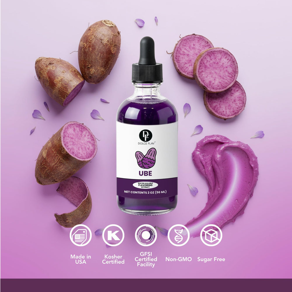 Dolce Flav Alcohol-free Ube Syrup offers a sugar-free twist for cocktails.
