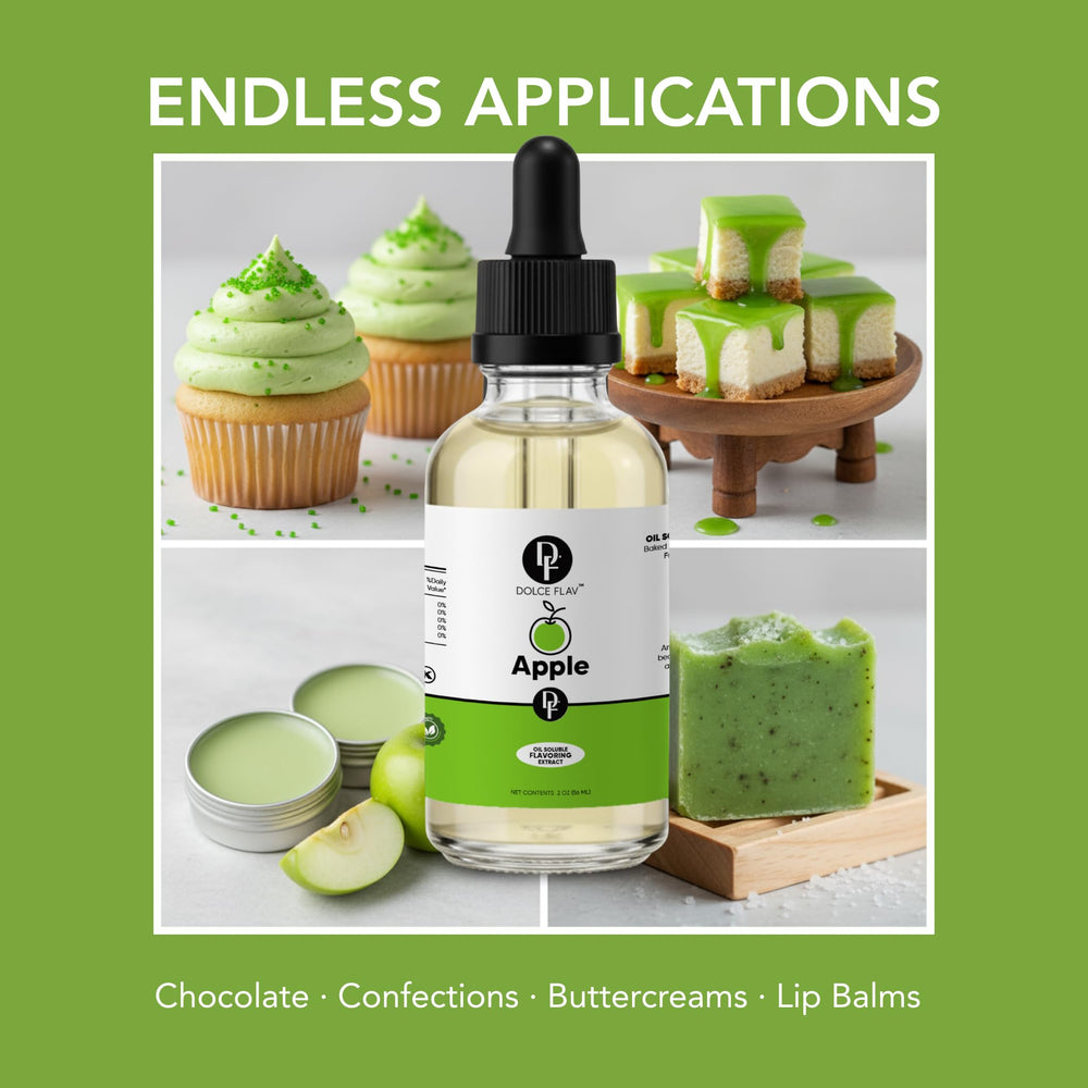 Dolce Flav Apple Extract baking-pie creates a bright apple profile.
