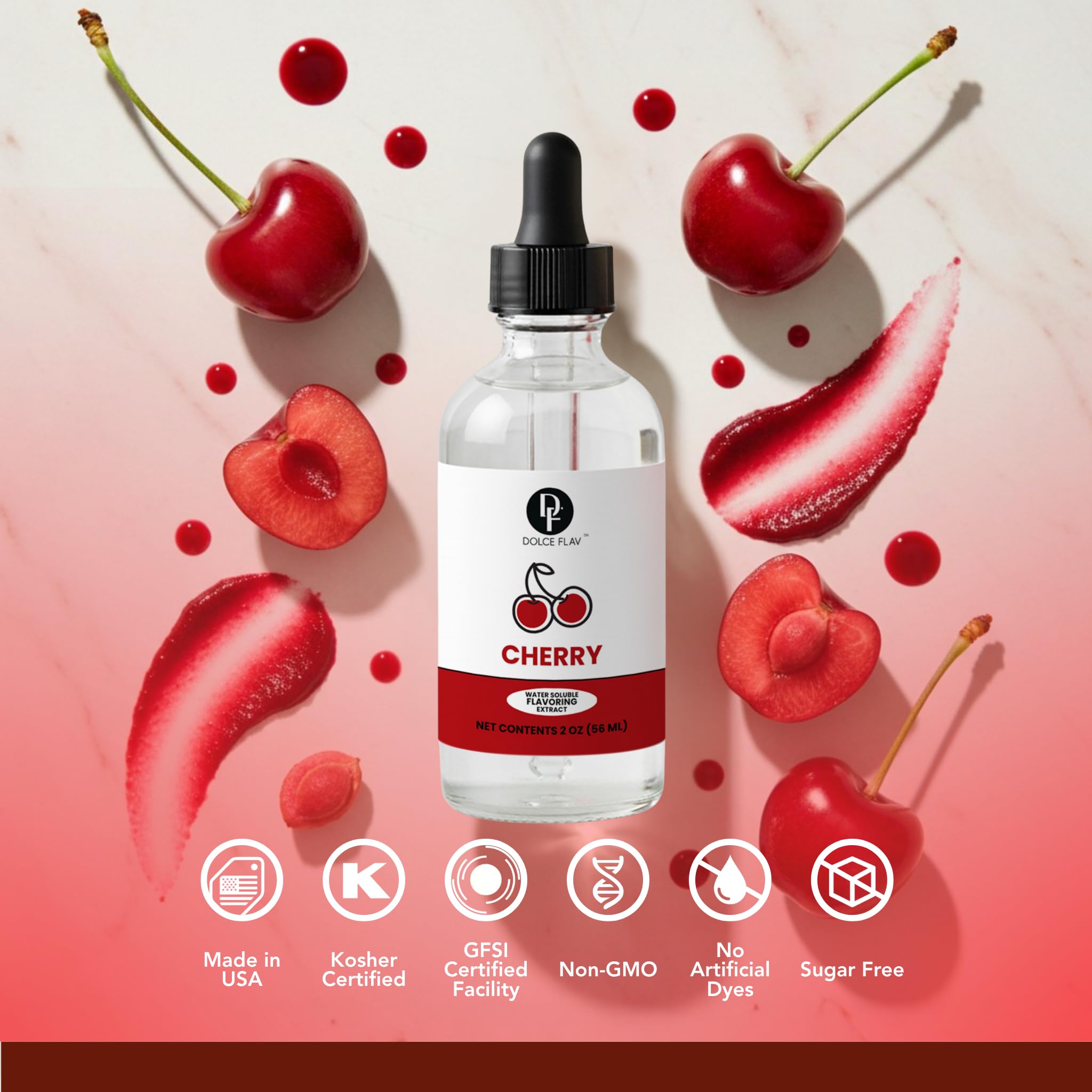 Dolce Flav baking cupcakes with cherry flavor for vibrant desserts.