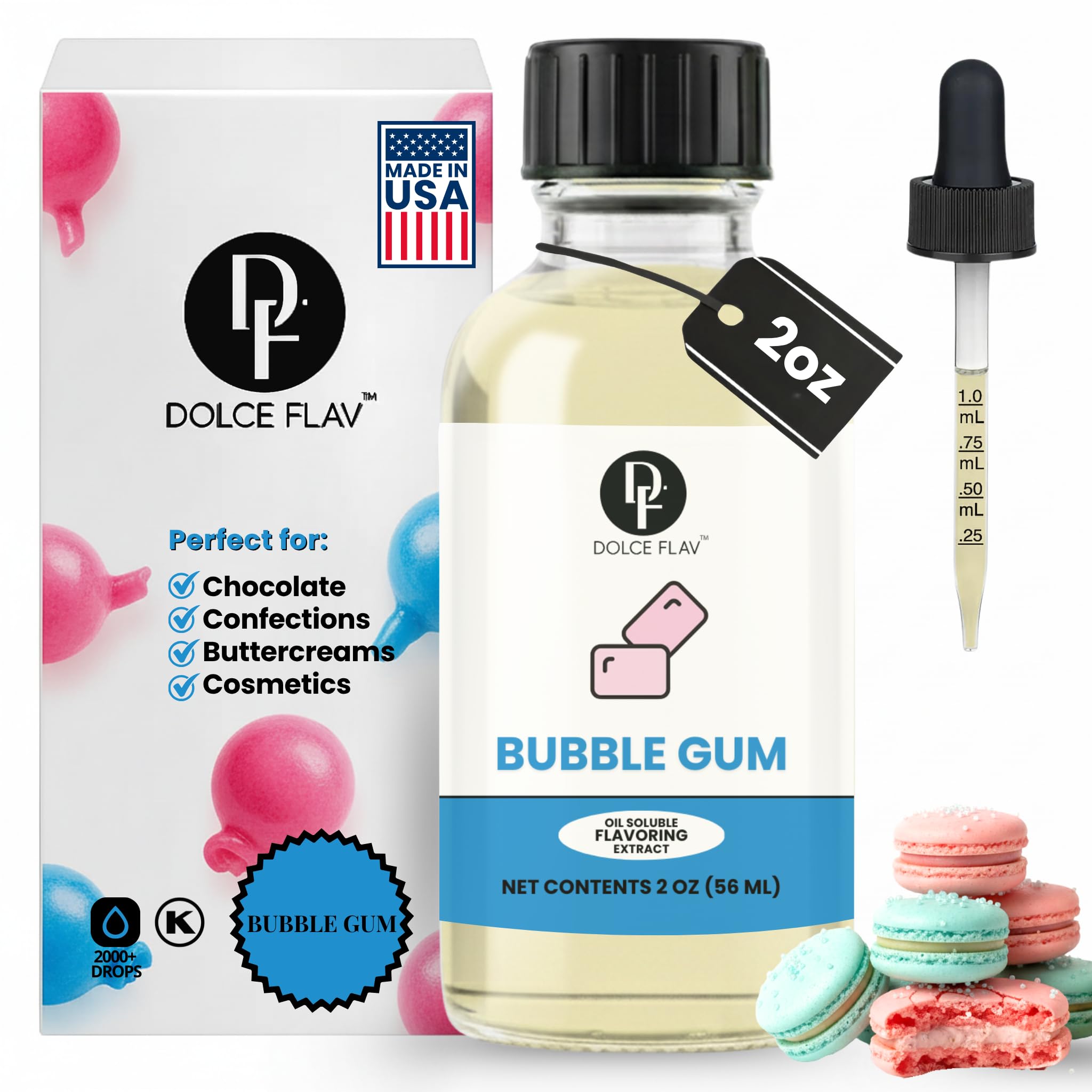 Dolce Flav bubble gum extract bottle pour for candy flavor experiments