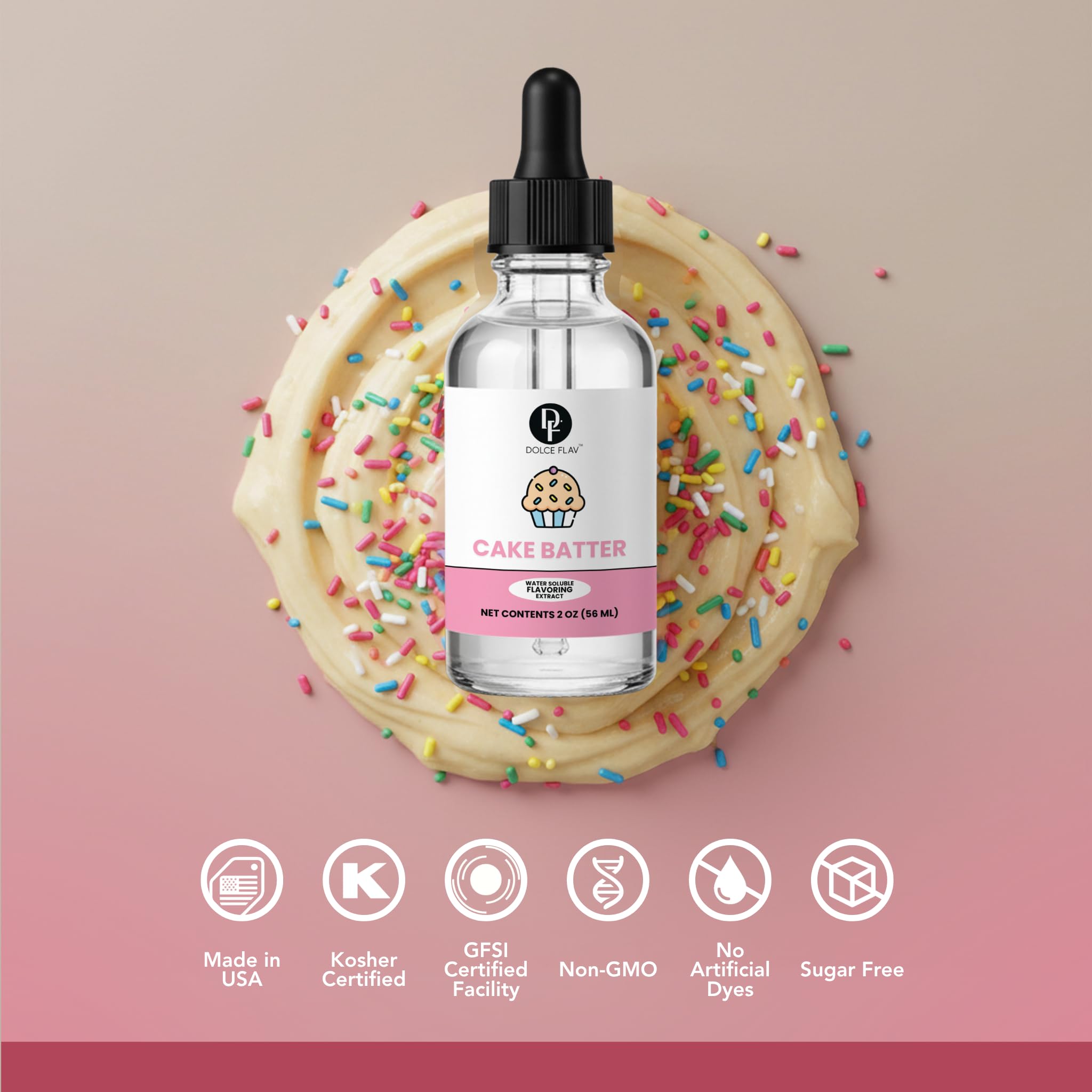 Dolce Flav cake batter syrup adds a sugar-free twist to drinks.