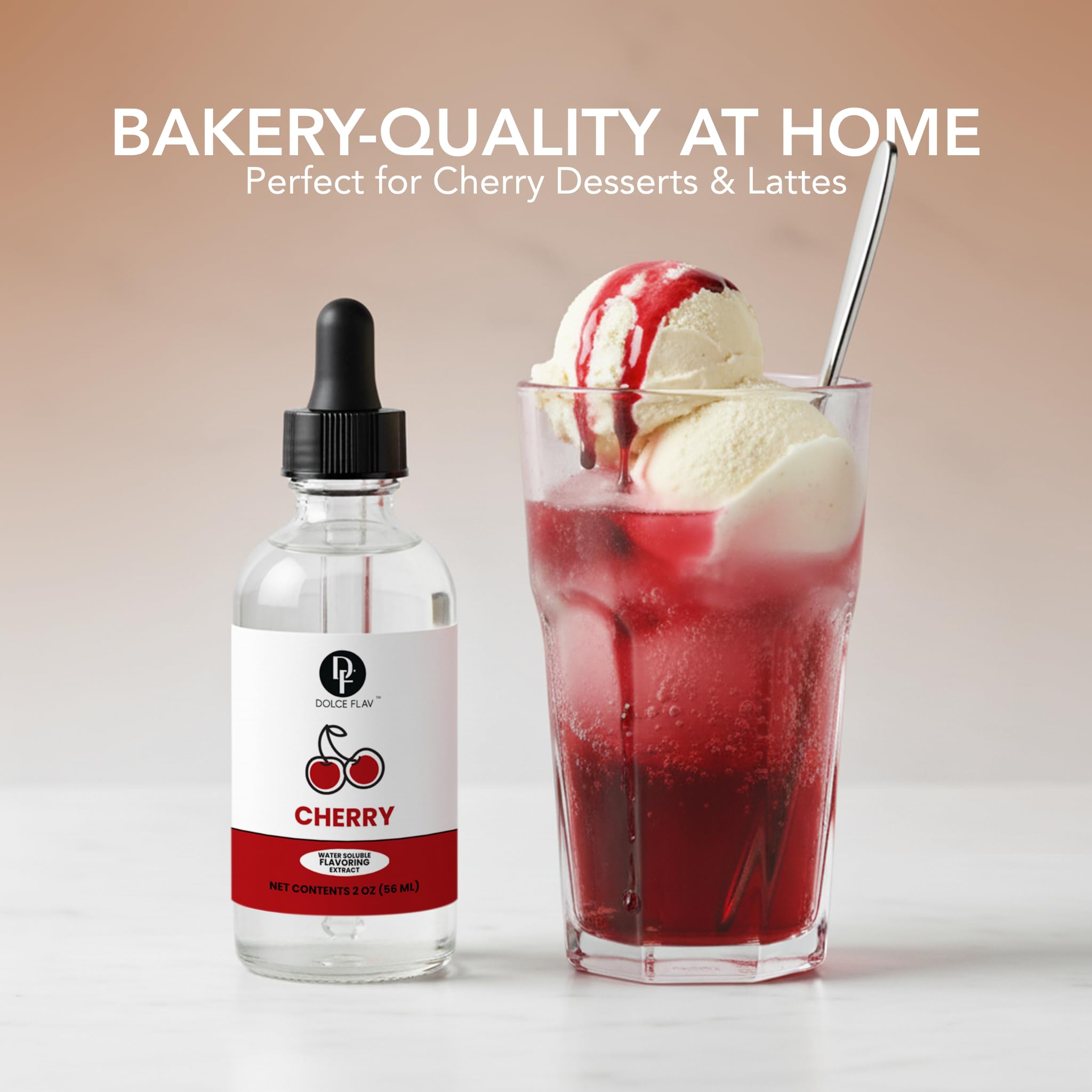 Dolce Flav cherry frosting and glaze with bold cherry notes.