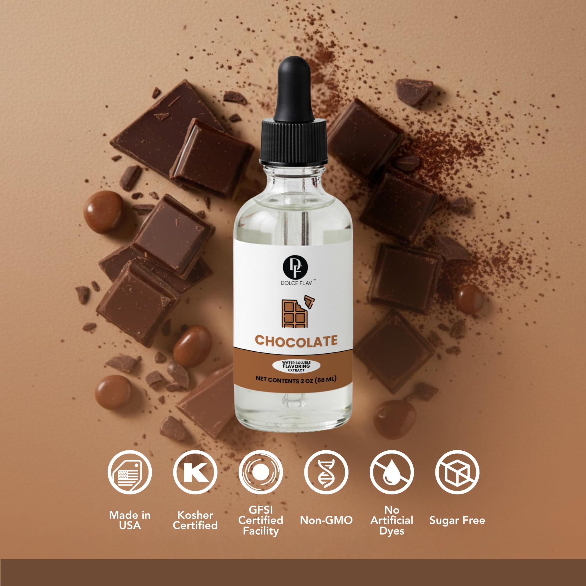 Dolce Flav sugar-free chocolate extract supports keto-friendly treats